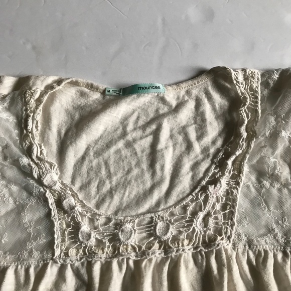 Maurices White M Top Ruffle Sleeve - Picture 4 of 4